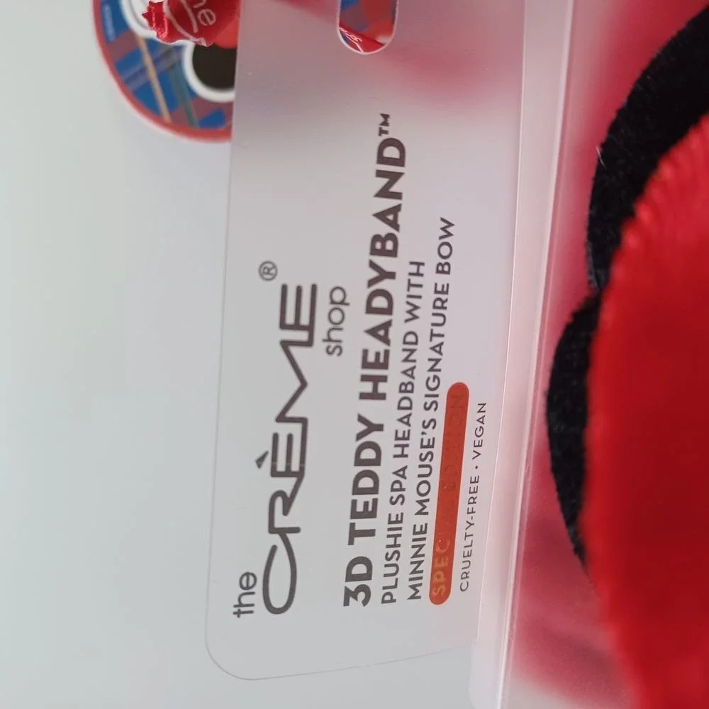 The Creme Shop NWT Black Red‎ Limited Edition Disney Minnie M 3D Teddy Headband